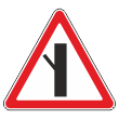 Дорожный знак 2.3.5 «Примыкание второстепенной дороги слева» (металл 0,8 мм, I типоразмер: сторона 700 мм, С/О пленка: тип А коммерческая)